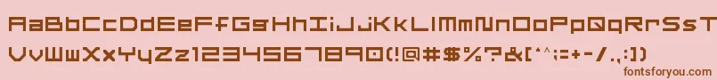 Fonte OtherF – fontes marrons em um fundo rosa