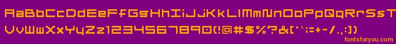 OtherF Font – Orange Fonts on Purple Background