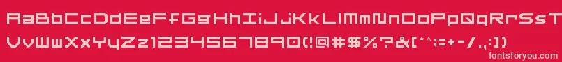 OtherF Font – Pink Fonts on Red Background