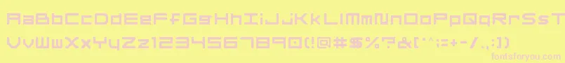 Czcionka OtherF – różowe czcionki na żółtym tle
