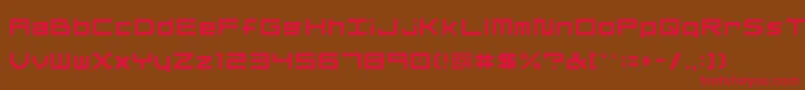 フォントOtherF – 赤い文字が茶色の背景にあります。