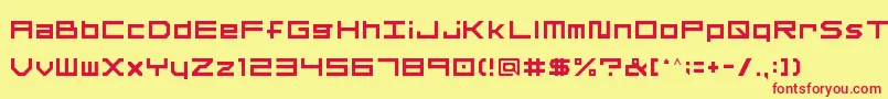 OtherF Font – Red Fonts on Yellow Background