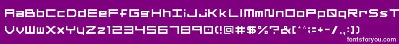 フォントOtherF – 紫の背景に白い文字