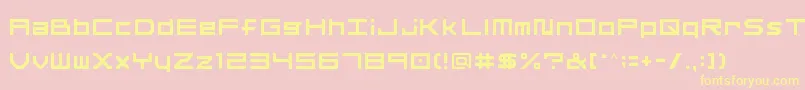 fuente OtherF – Fuentes Amarillas Sobre Fondo Rosa