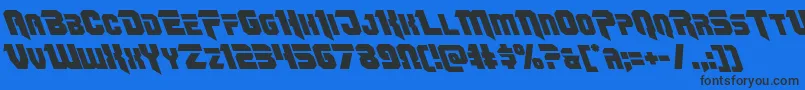 Omegaforceleft11 Font – Black Fonts on Blue Background