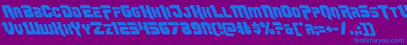 Omegaforceleft11 Font – Blue Fonts on Purple Background
