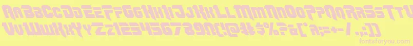 Omegaforceleft11 Font – Pink Fonts on Yellow Background