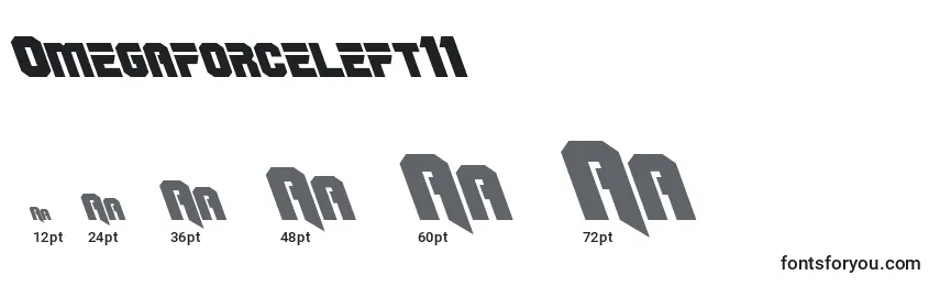 Omegaforceleft11 Font Sizes