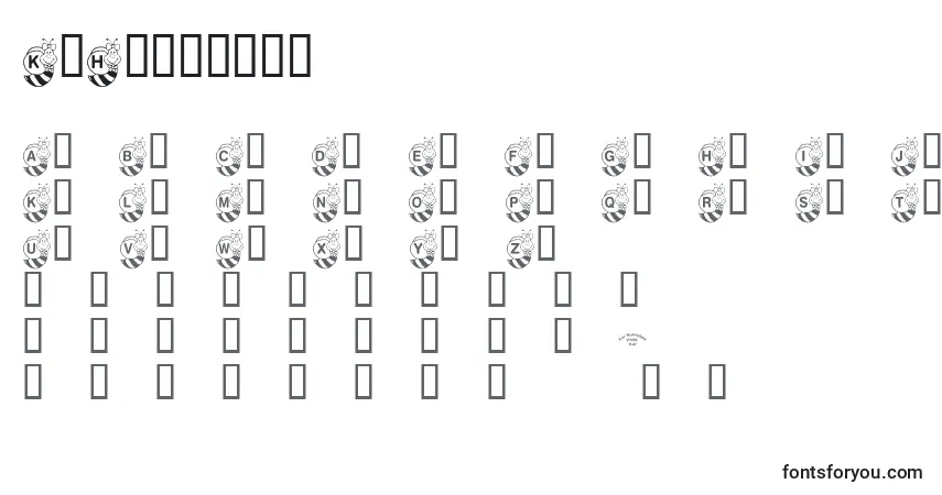 KrHunnybee-fontti – aakkoset, numerot, erikoismerkit
