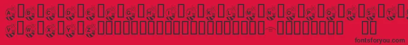 KrHunnybee Font – Black Fonts on Red Background