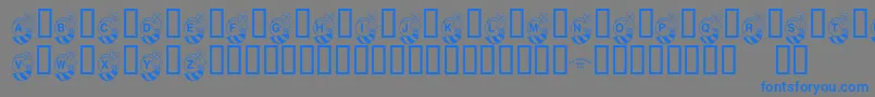 KrHunnybee Font – Blue Fonts on Gray Background