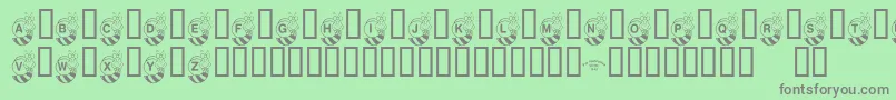 KrHunnybee Font – Gray Fonts on Green Background
