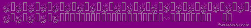 KrHunnybee Font – Gray Fonts on Purple Background