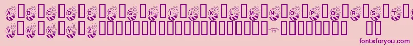 KrHunnybee-Schriftart – Violette Schriften auf rosa Hintergrund