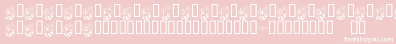 KrHunnybee-Schriftart – Weiße Schriften auf rosa Hintergrund