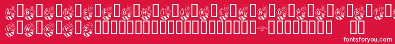 KrHunnybee Font – White Fonts on Red Background