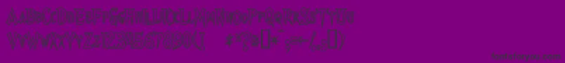 フォントWalshesOutline – 紫の背景に黒い文字
