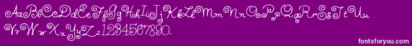 HffWhirlyWhorl Font – White Fonts on Purple Background