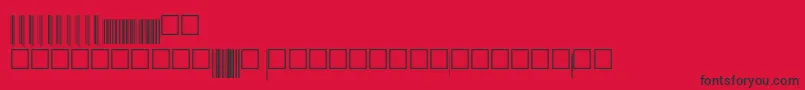 Шрифт Upcep72xtt – чёрные шрифты на красном фоне