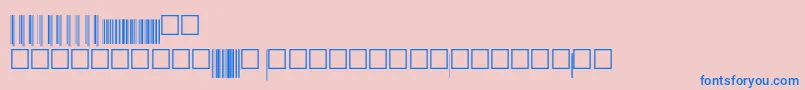 フォントUpcep72xtt – ピンクの背景に青い文字