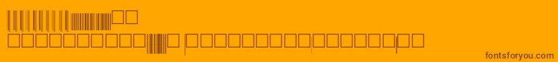 フォントUpcep72xtt – オレンジの背景に茶色のフォント