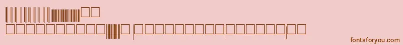 フォントUpcep72xtt – ピンクの背景に茶色のフォント