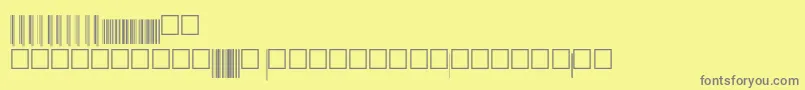 Upcep72xtt Font – Gray Fonts on Yellow Background