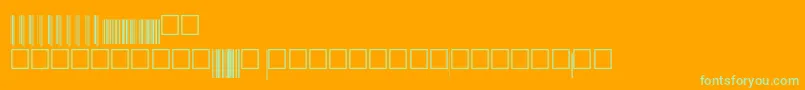 Шрифт Upcep72xtt – зелёные шрифты на оранжевом фоне