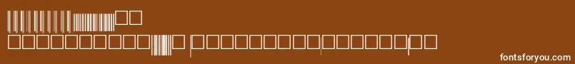 Upcep72xtt-Schriftart – Weiße Schriften auf braunem Hintergrund