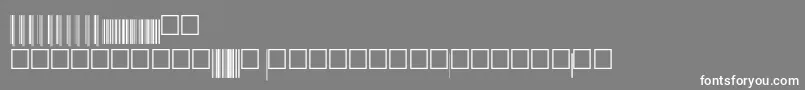 フォントUpcep72xtt – 灰色の背景に白い文字