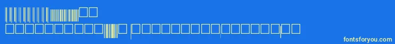 Fonte Upcep72xtt – fontes amarelas em um fundo azul