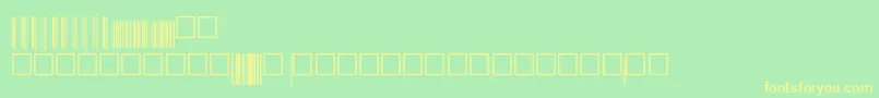 Fonte Upcep72xtt – fontes amarelas em um fundo verde