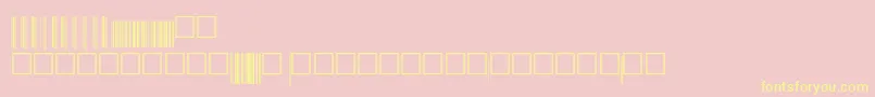 Upcep72xtt Font – Yellow Fonts on Pink Background