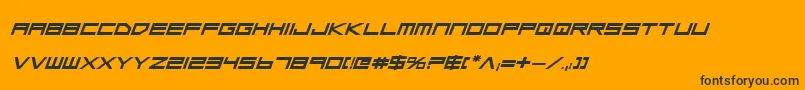 Lgsbei Font – Black Fonts on Orange Background