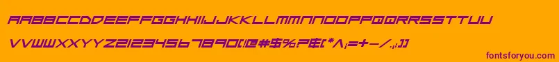 Шрифт Lgsbei – фиолетовые шрифты на оранжевом фоне
