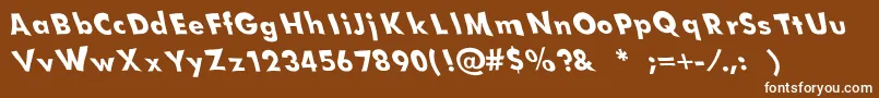 Sparrowsrb-fontti – valkoiset fontit ruskealla taustalla