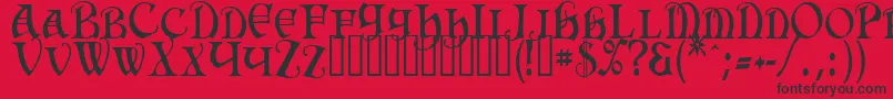 HermiaTM Font – Black Fonts on Red Background