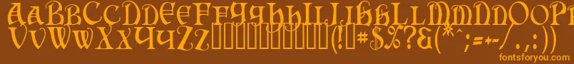Шрифт HermiaTM – оранжевые шрифты на коричневом фоне