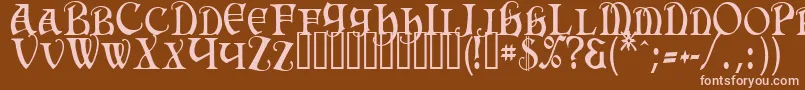 HermiaTM Font – Pink Fonts on Brown Background