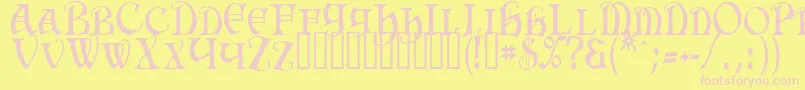 HermiaTM Font – Pink Fonts on Yellow Background