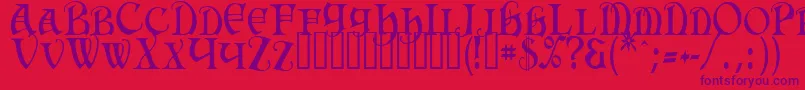 HermiaTM Font – Purple Fonts on Red Background