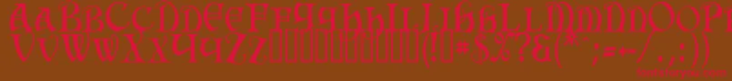 HermiaTM Font – Red Fonts on Brown Background