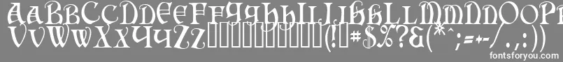 HermiaTM Font – White Fonts on Gray Background