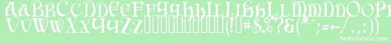 HermiaTM Font – White Fonts on Green Background