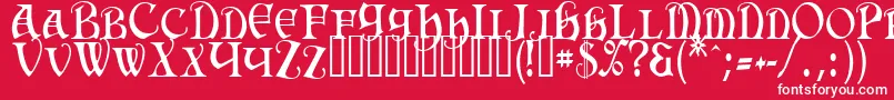 HermiaTM Font – White Fonts on Red Background