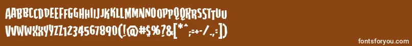 Шрифт Highjinksbb – белые шрифты на коричневом фоне
