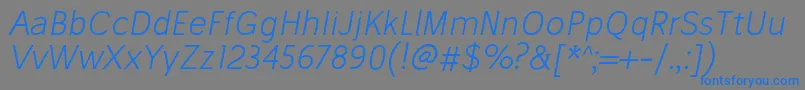 StiluLightoblique Font – Blue Fonts on Gray Background