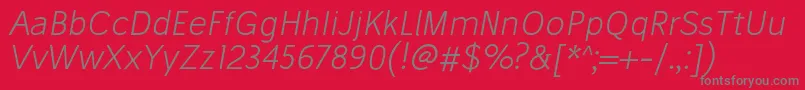 StiluLightoblique Font – Gray Fonts on Red Background