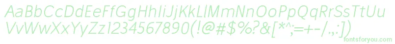 StiluLightoblique Font – Green Fonts on White Background