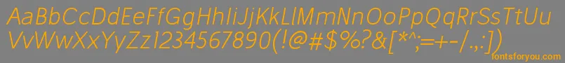 StiluLightoblique Font – Orange Fonts on Gray Background